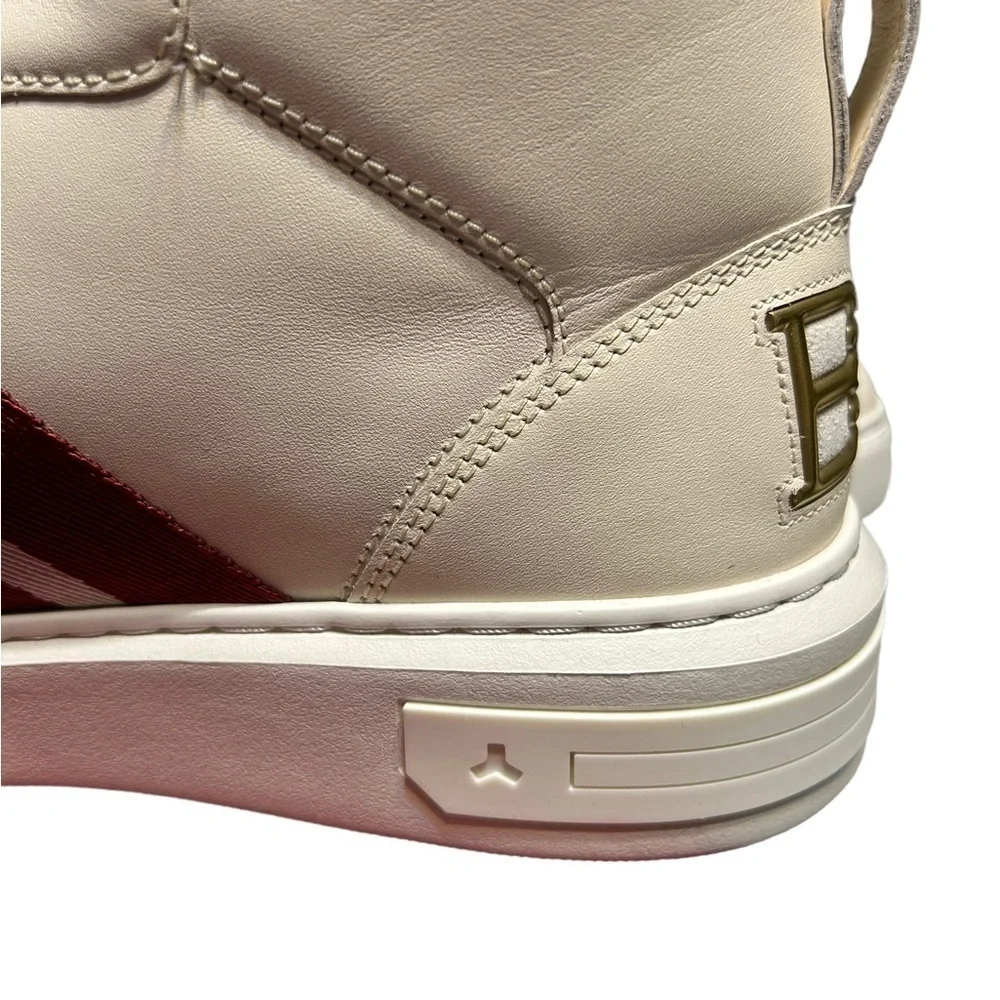Bally Meson Striped Mid-Top Sneakers-Bone - Picture 12 of 16